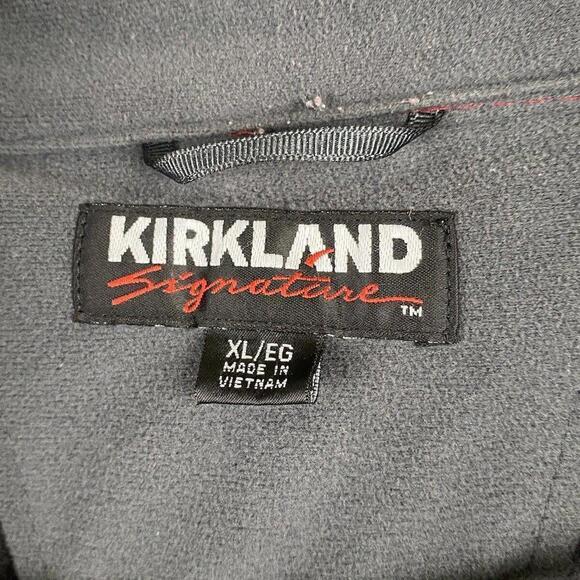 Kirkland Signature Jacket Mens Extra Large Gray Red Full Zip Water Resistant - Picture 12 of 12